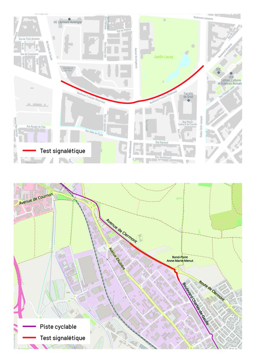 🏁🚴‍♂️Venez tester les futurs aménagements cyclables métropolitains aujourd’hui et demain : marquage au sol, signalétique, mobilier, plan du réseau... 
📌08/06/23 : 10 à 17h30 à Cournon, av de Clermont-Fd (rond-point A-M Menut)  
📌09/06/23 : 10h à 17h30 à Clermont, Bd F.Mitterrand