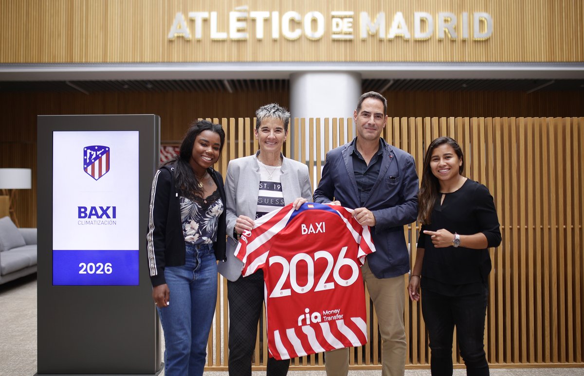 BAXI_ES's tweet photo. Mantenemos nuestro compromiso con el @AtletiFemenino y el fútbol femenino. Estamos muy emocionados de renovar nuestro acuerdo por 3 temporadas más de trabajo en equipo, ilusión y persistencia.

Por todos los retos que están por llegar,
¡Aúpa atleti!🔴⚪ https://t.co/VL3Th2Z3ap