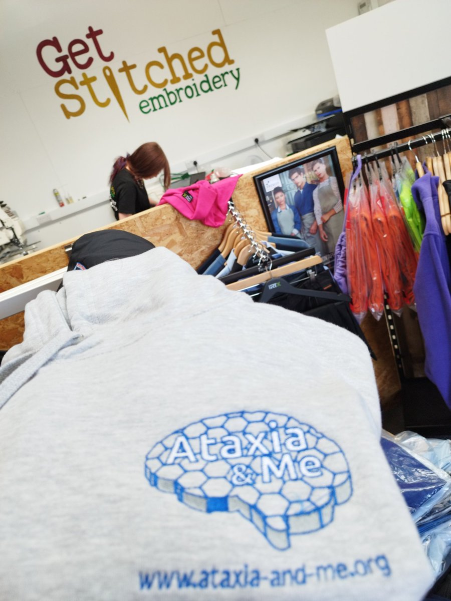 Ataxia_aware's tweet photo. Back to #GetStitched #Carmarthen #Embroidery for #repeat order for our #Amazing Full #Logo and #Transparent #Brain #Ataxia Logo
#SupportLocal
#Impressive https://t.co/yUMPtrQjJV