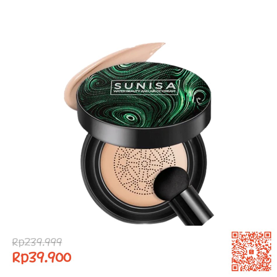 jenfio's tweet photo. Temukan BIOAQUA x SUNISA Bedak Cushion Waterproof 20g Menutupi pori-pori Full Coverage BB Cushion Original 100% BPOM dengan potongan 83%! Hanya Rp39.900. Dapatkan segera di Shopee! https://t.co/S32lTAdSTS #ShopeeID https://t.co/VCtTzmg8kx