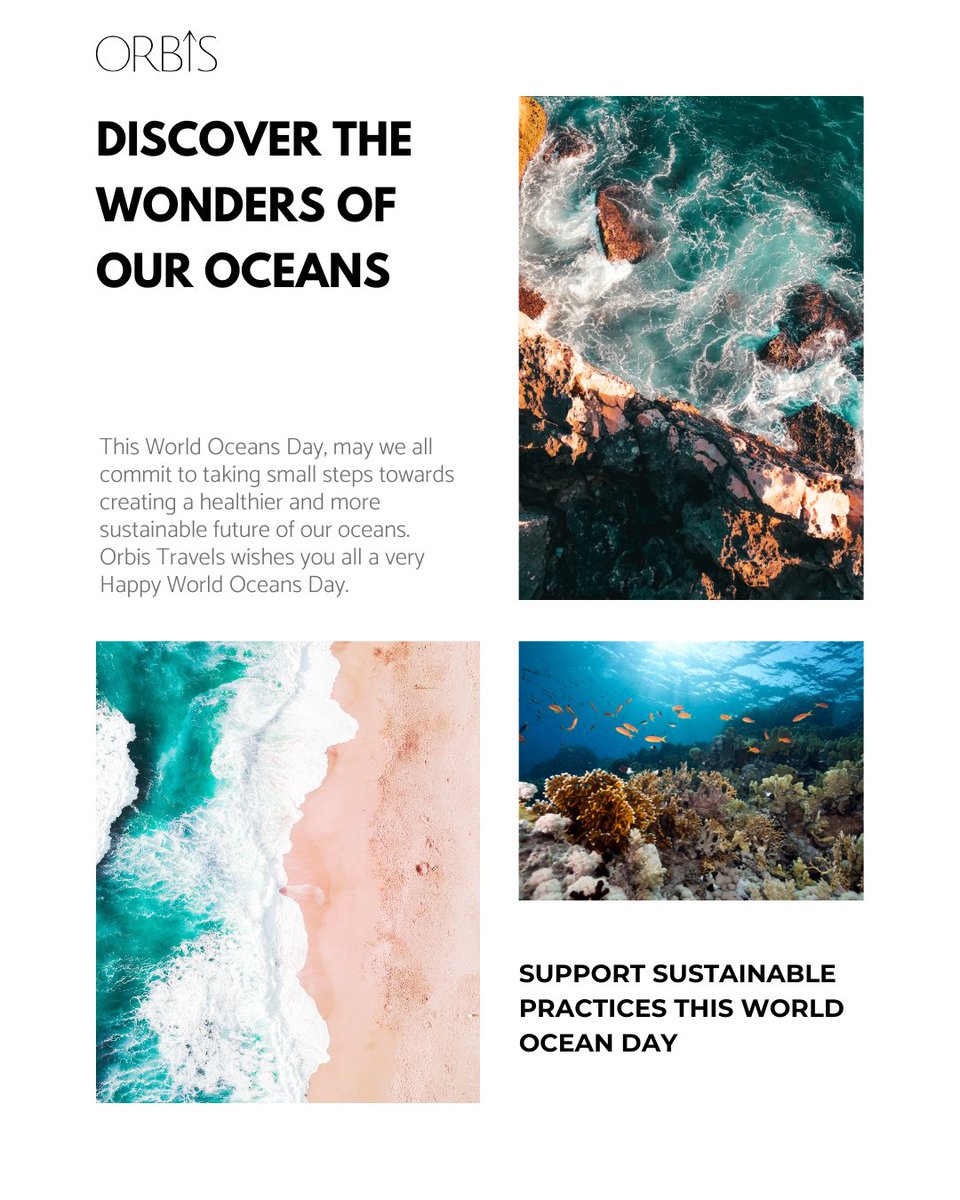 Oceans are a primary source of food, transportation, trade and commerce to take place over the globe. Support sustainable practices this World Ocean Day.

#WorldOceansDay #OceanConservation #SustainingLife #SaveOceans #SustainableFuture