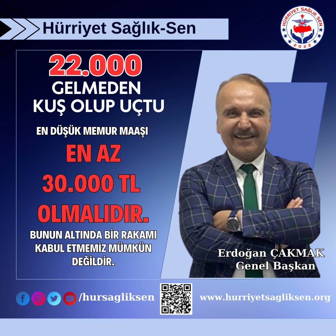 Erdogancakmaksb's tweet image. #Memura30binmaaş
En düşük memur maaşı en az 30.000 TL olmalıdır. 

@hursagliksen 
@Erdogancakmaksb 
@RTErdogan 
@csgbakanligi 
@Vedatisikhantr