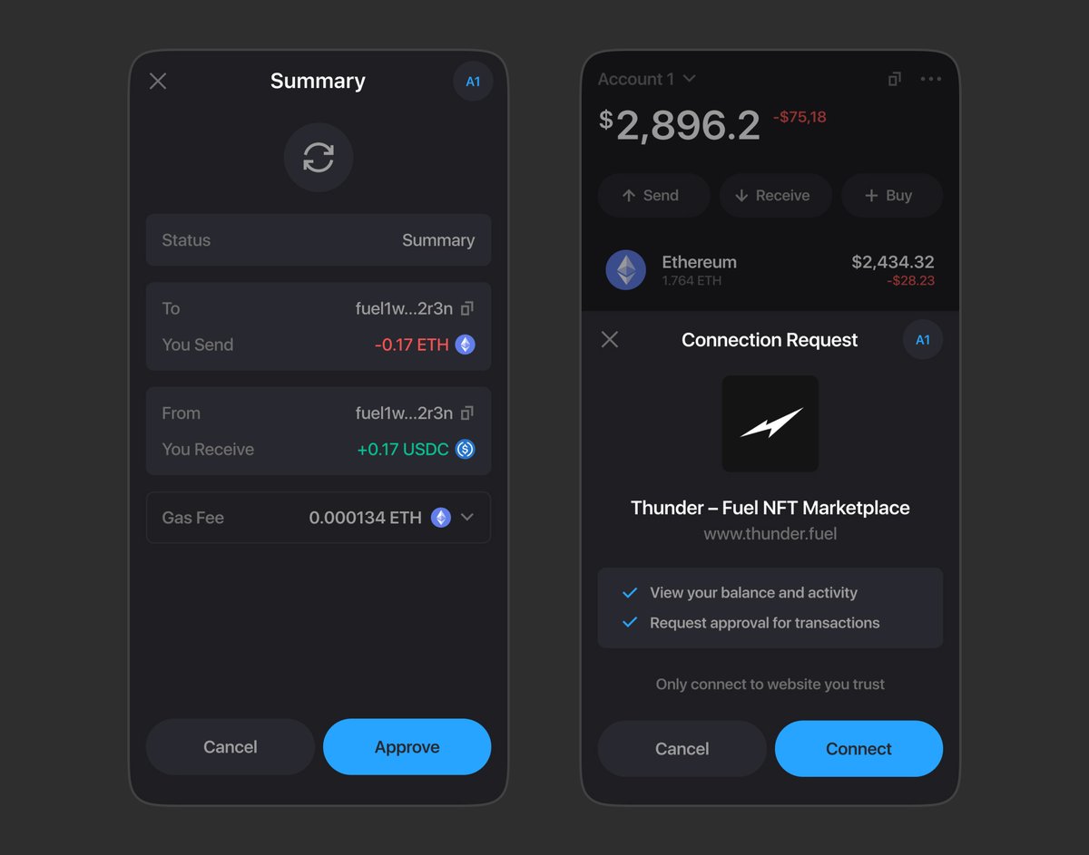 FueletWallet's tweet photo. Stay in control and effortlessly track your actions with Fuelet's transaction summary feature 🤟

In the pop-up window, you'll find:

✔️ Dapp permissions overview
📊 Detailed transaction insights

That's truly seamless UX while monitoring your TRS!💥

#FuellingTheFuture https://t.co/wVXQpOwJ7q