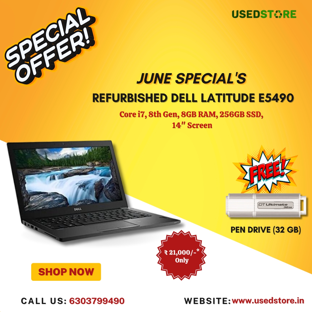 used_store's tweet image. Refurbished Dell Latitude E5490 Just at ₹ 21,000/-* Only
Core i7, 8th Gen, 8GB RAM, 256GB SSD, 14" Screen 😀
👉 Visit us: usedstore.in
#RefurbishedLaptop #usedstore #ThalapathyVijay #Ramayana #FahadhFaasil #Kerala #WTC2023Final #siraj #LavanyaTripathi #RohitSharma
