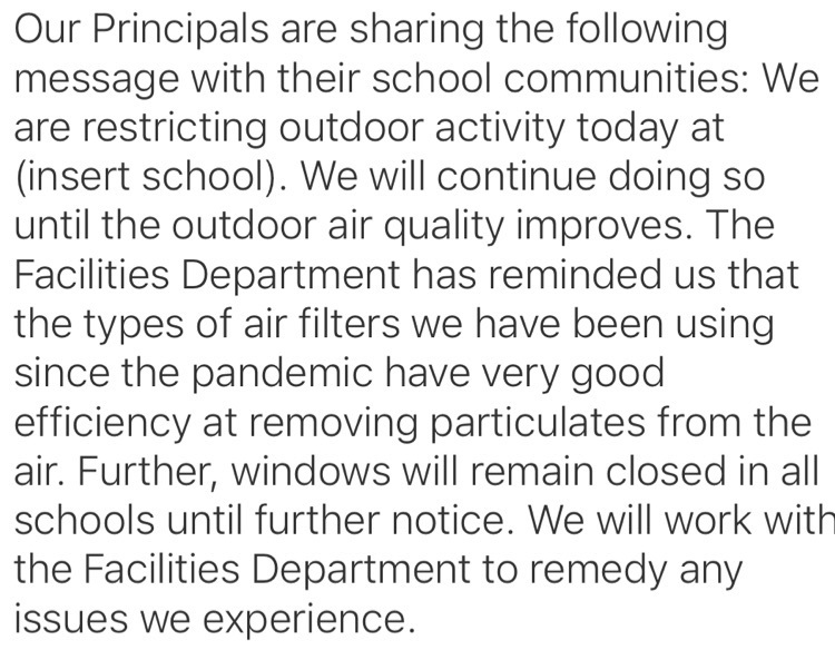 Our Principals are sending this message to their school communities.