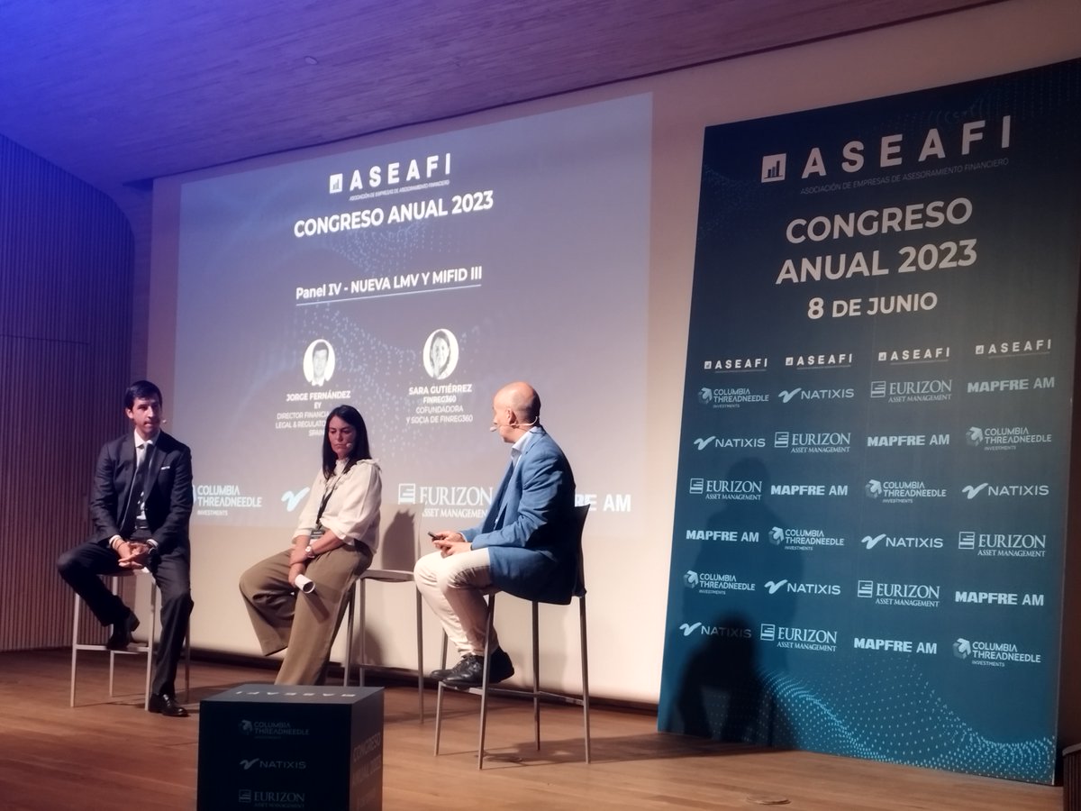 DiverInvest's tweet photo. Congreso Anual de #ASEAFI en el que se han abarcado temas tan de actualidad como la nueva regulación MIFID III, situación macroeconómica del mercado e ideas de inversión en el mercado actual con @JorgeFernández de #EY y @SaraGutiérrez de #Finreg360 https://t.co/sbIB75H0Qh