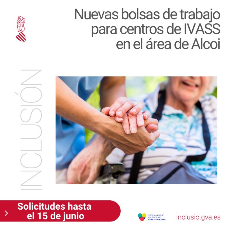 GVAIgualtat's tweet photo. 📢 @GVAivass amplía las bolsas de empleo temporal para los centros sociales de la nueva área de Alcoy en las categorías de

🤲 cuidador/a
👩‍⚕️ enfermero/a
👨‍🍳 cocinero/a

🗓  Del 9 al 15 de junio

@AjuntamentAlcoi @manalcoiacomtat #SPVSS

Solicitudes a través del portal 👇