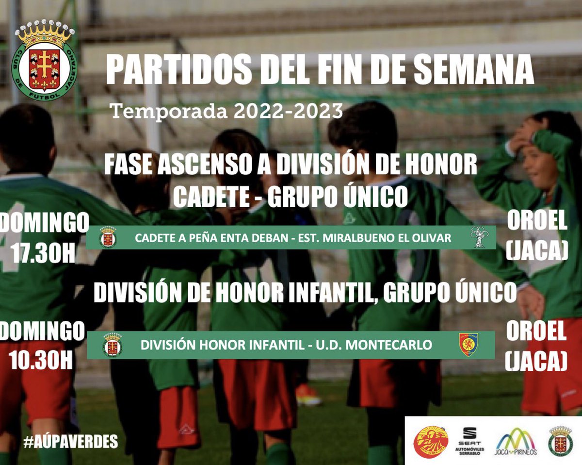 ¡Partidos de este fin de semana! ⚽️
