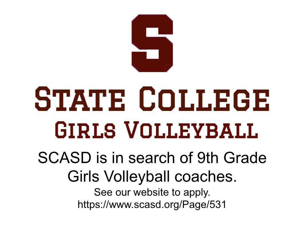 scasdathletics's tweet photo. Join our Team. SCASD Athletics is looking for some coaches. 

+ Girls Volleyball (HS, MS)
+ Girls Wrestling (HS)
+ Girls Soccer (HS Assist.)

-> Inquire at the Athletics office.
-> Apply at: https://t.co/MfcFqd6Gfl https://t.co/ErhkqQHOBG