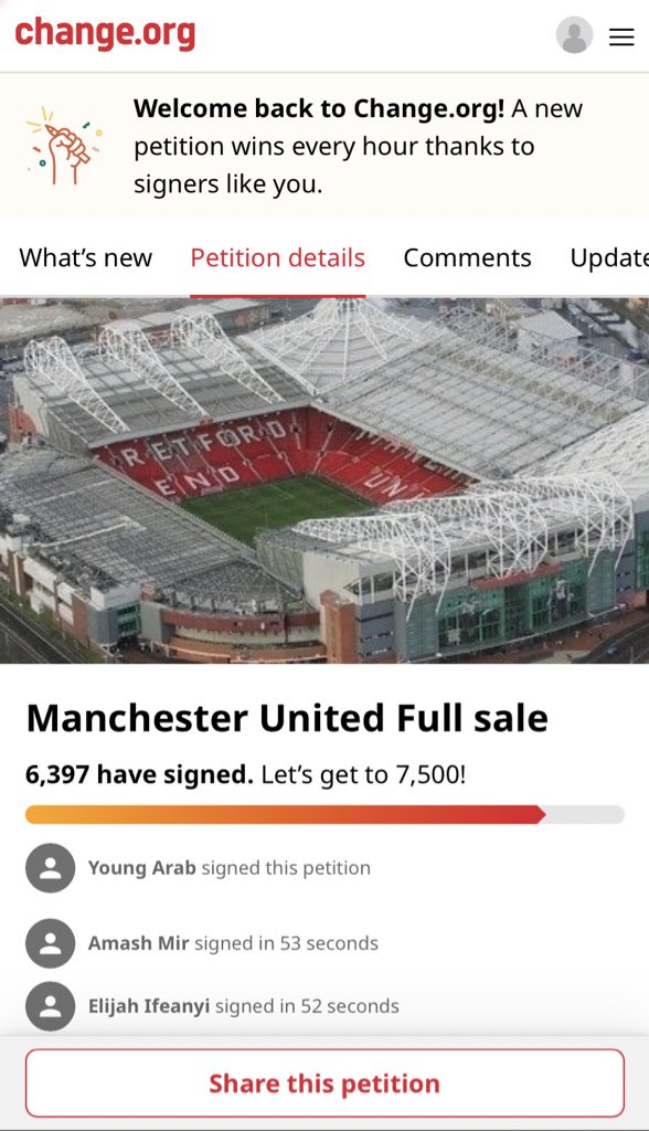 Breaking News: 🚨 Sign the Petition. Check my last retweet for the link. 

Retweet massively!!!!

We want #FullSaleOnly 
#GlazersOut