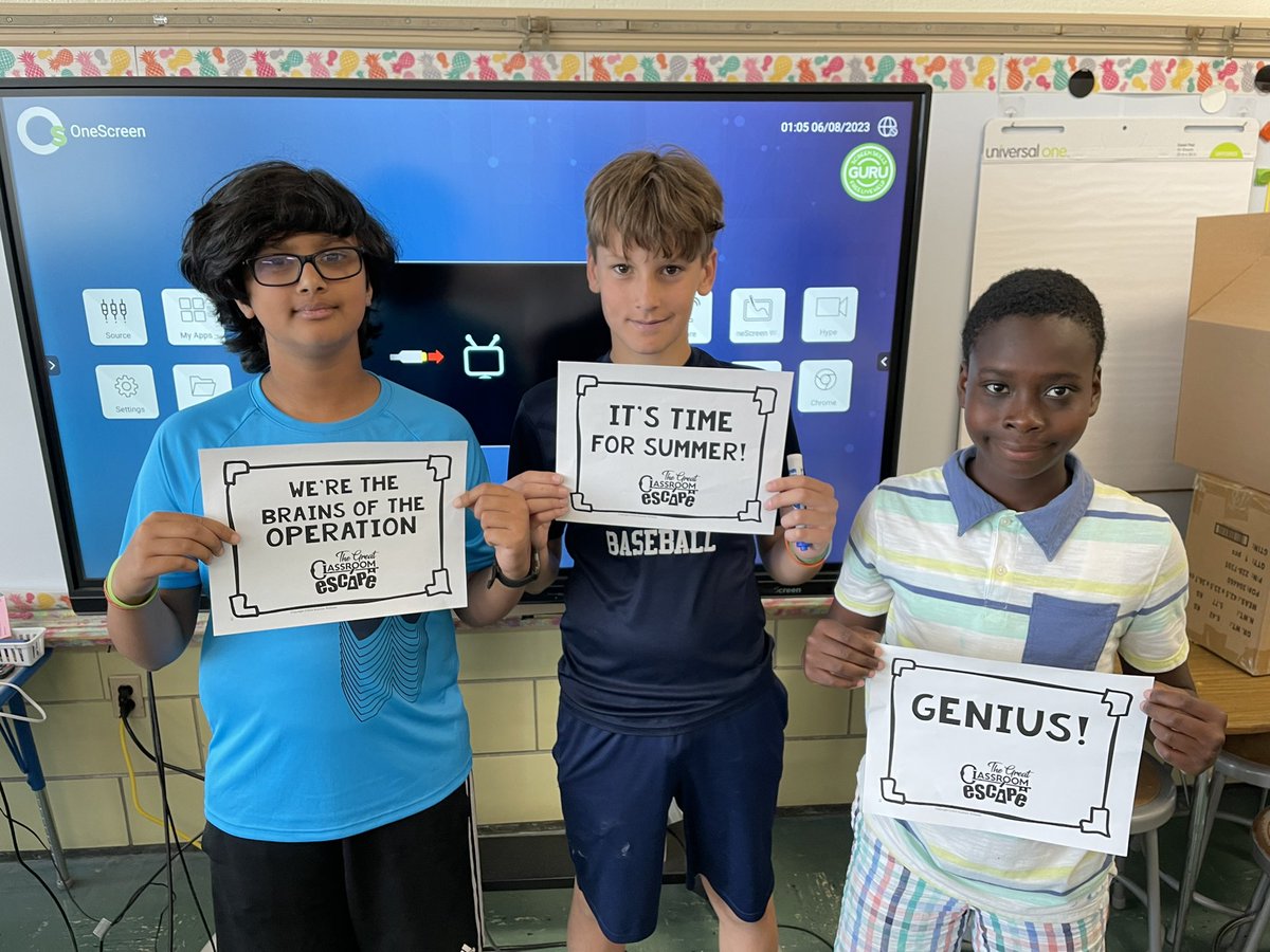 Kimberly Peck, NBCT (@_mrs_peck) on Twitter photo These groups broke out of the “Save Summer” escape room by completing problems in our last day of math together. Teaching these kids for 2 years has been the greatest thing ever- going to miss these soon to be middle schoolers. ❤️ <a href="/PerryHallES/">PerryHallES</a> These groups broke out of the “Save Summer” escape room by completing problems in our last day of math together. Teaching these kids for 2 years has been the greatest thing ever- going to miss these soon to be middle schoolers. ❤️ <a href="/PerryHallES/">PerryHallES</a>