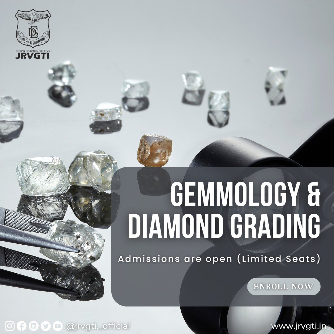 Discover the mesmerizing world of gems and jewelry through our captivating 'Gemology' course. Uncover the secrets of precious, semi-precious, and rare gems as we dive into their fascinating physical, chemical, and optical properties.

Contact us at:
+919225340963 | +2067656177