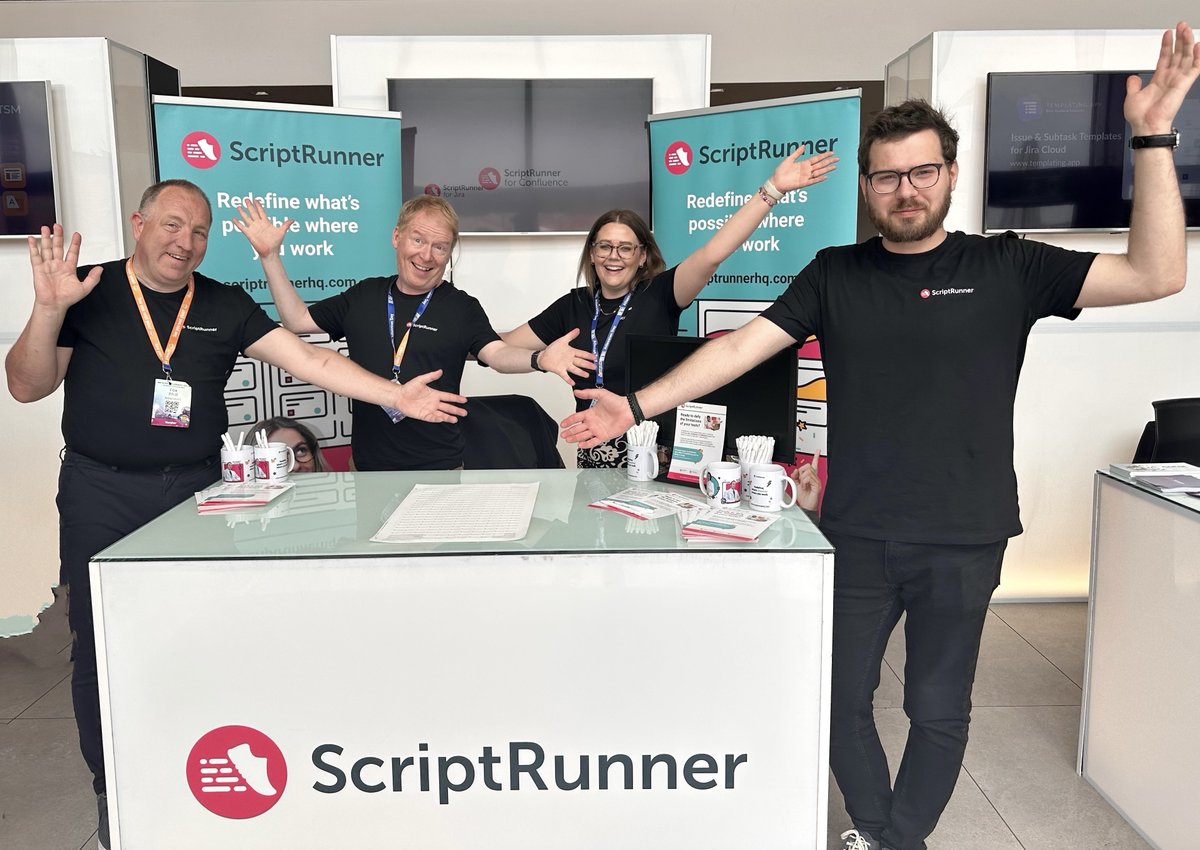 Adaptavist's tweet image. Last day of META-INF @Atlassian Day 2023! 

Come and check in at our @scriptrunnerhq booth. 👋

#METAINFad8 #doITSMart