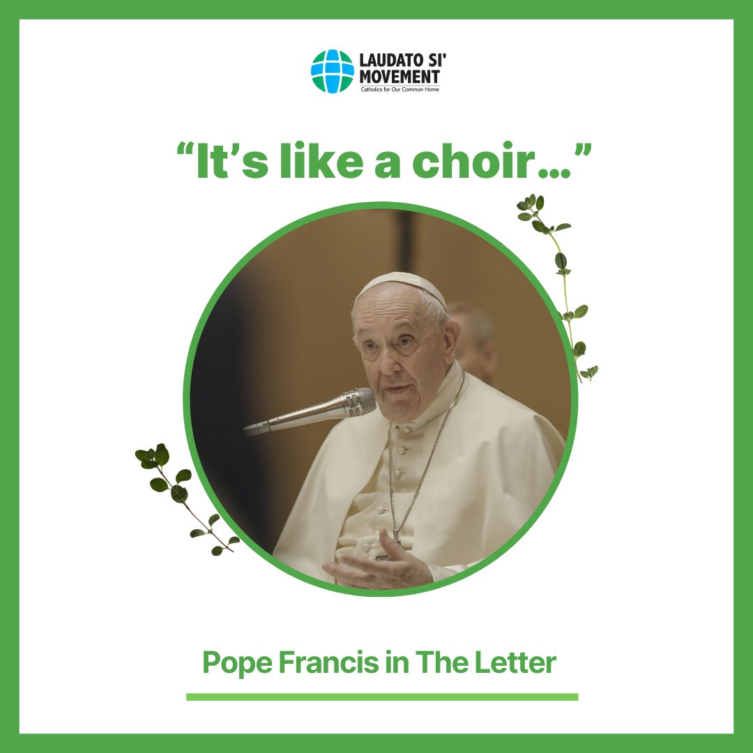 'It's like a choir, we have to sing together, and right now unity means saving mother earth, saving biodiversity, saving ourselves and our children.'🌏🤲 (Pope Francis, The Letter) Pope Francis reminds us that when we join our voices in unity, we can achieve remarkable things.🫶