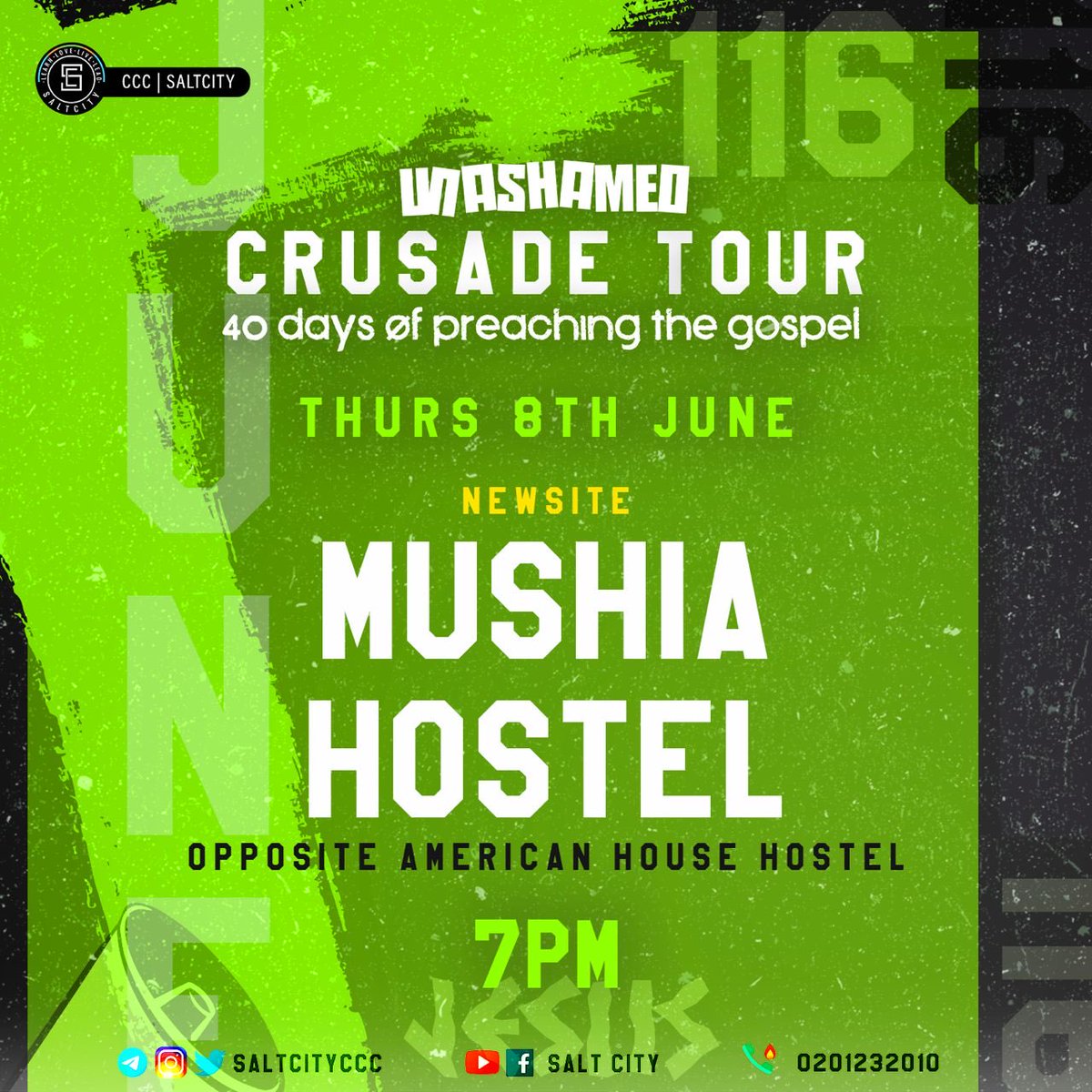 saltcityccc's tweet photo. We can’t wait to meet up with you guys at Mushia Hostel, Opposite American House Hostel-Newsite to spread the gospel💥🔥. Your presence is vital to make this an unforgettable experience.🎉🎊
😊
See y’all tonight ‼️💥🫶🏽

#CCC #SaltCity #UNASHAMED #116 https://t.co/lr5GYQH9KW