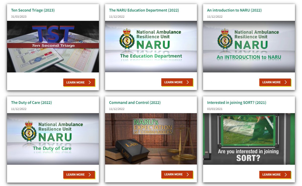 The National Ambulance Resilience Unit (@naru_org) on Twitter photo The Duty Of Care, #TenSecondTriage, The @NARU_Education Department and Command & Control ...   
There are just some of the videos in our NARU #Films resource. 
Watch them all at naru.org.uk/resources/naru… 
#Resilience #Paramedics #UKHART 
#Ambulance #EPRR #TST #MITT The Duty Of Care, #TenSecondTriage, The @NARU_Education Department and Command & Control ...   
There are just some of the videos in our NARU #Films resource. 
Watch them all at naru.org.uk/resources/naru… 
#Resilience #Paramedics #UKHART 
#Ambulance #EPRR #TST #MITT