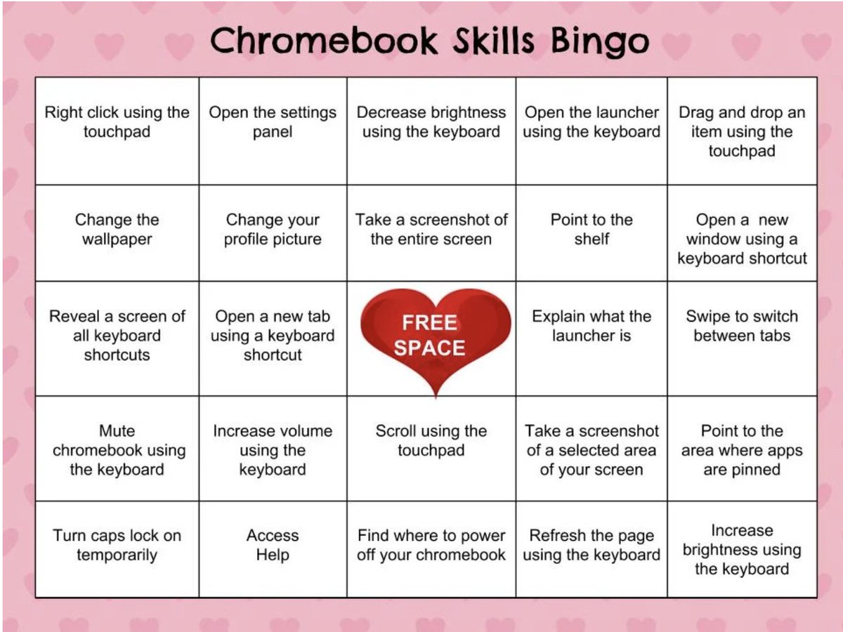 Looking for a way to get teachers more familiar with Chromebooks? Try Chromebook BINGO! Use this free template and customize it for your own learning.

sbee.link/hgvdqa3fbc @diben
#edtech #skillbuilding #educoach