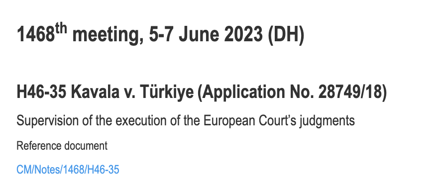 FreeOsmanKavala's tweet photo. .@coe: "Deputies deeply deplored, once again, that Mr Kavala remains in detention despite the unequivocal findings of the Court in the Kavala (Article 46 § 4) judgment (...)"

👇
https://t.co/95tOdaOuIu https://t.co/uy2sjHE5gN