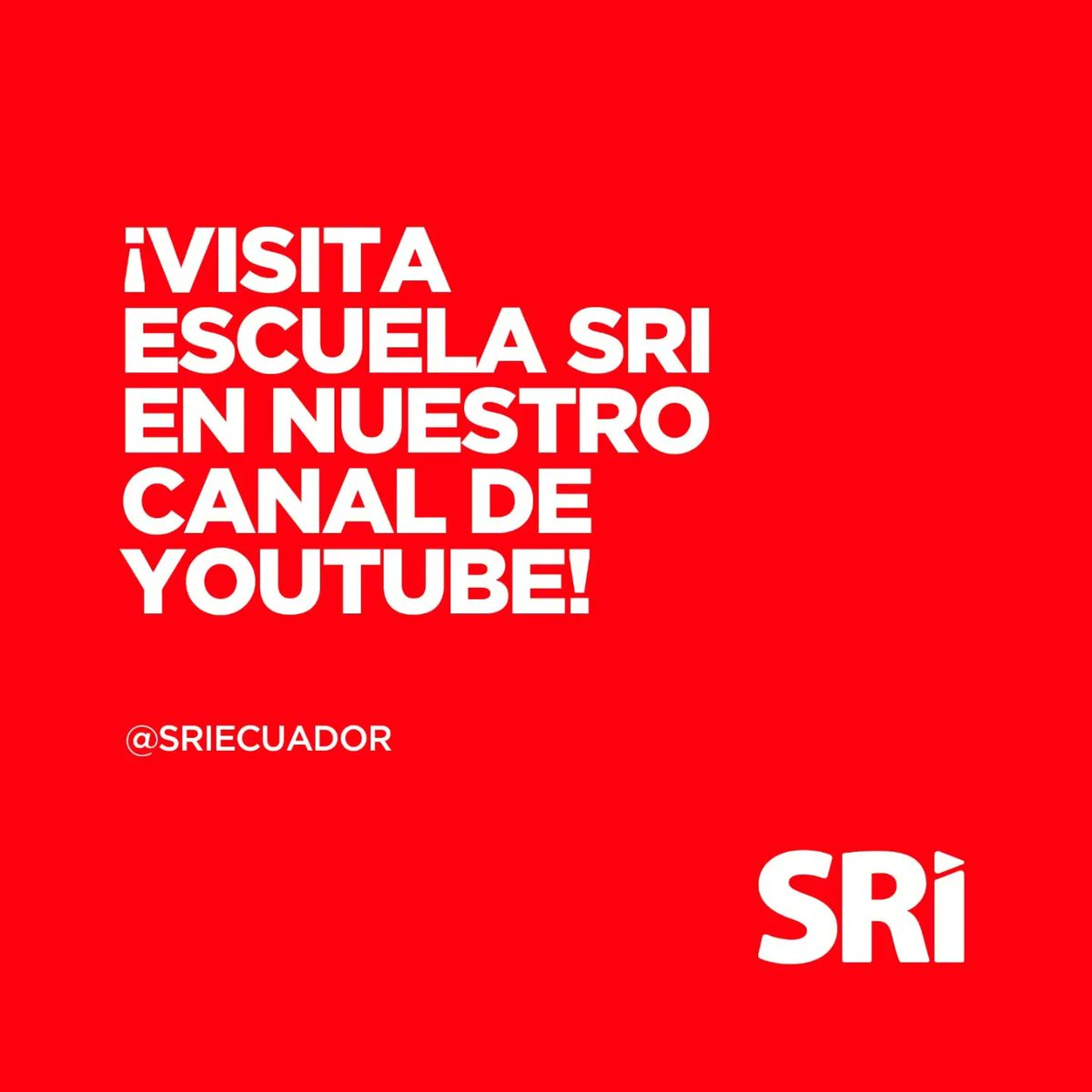 SRIoficialEc's tweet photo. Con #EscuelaSRI aprendes a realizar tus obligaciones tributarias de manera fácil.

Ingresa ahora mismo, suscríbete y capacítate de forma gratuita. ➡️ https://t.co/4zZ4kIPG4w https://t.co/fWtXPMLqnf