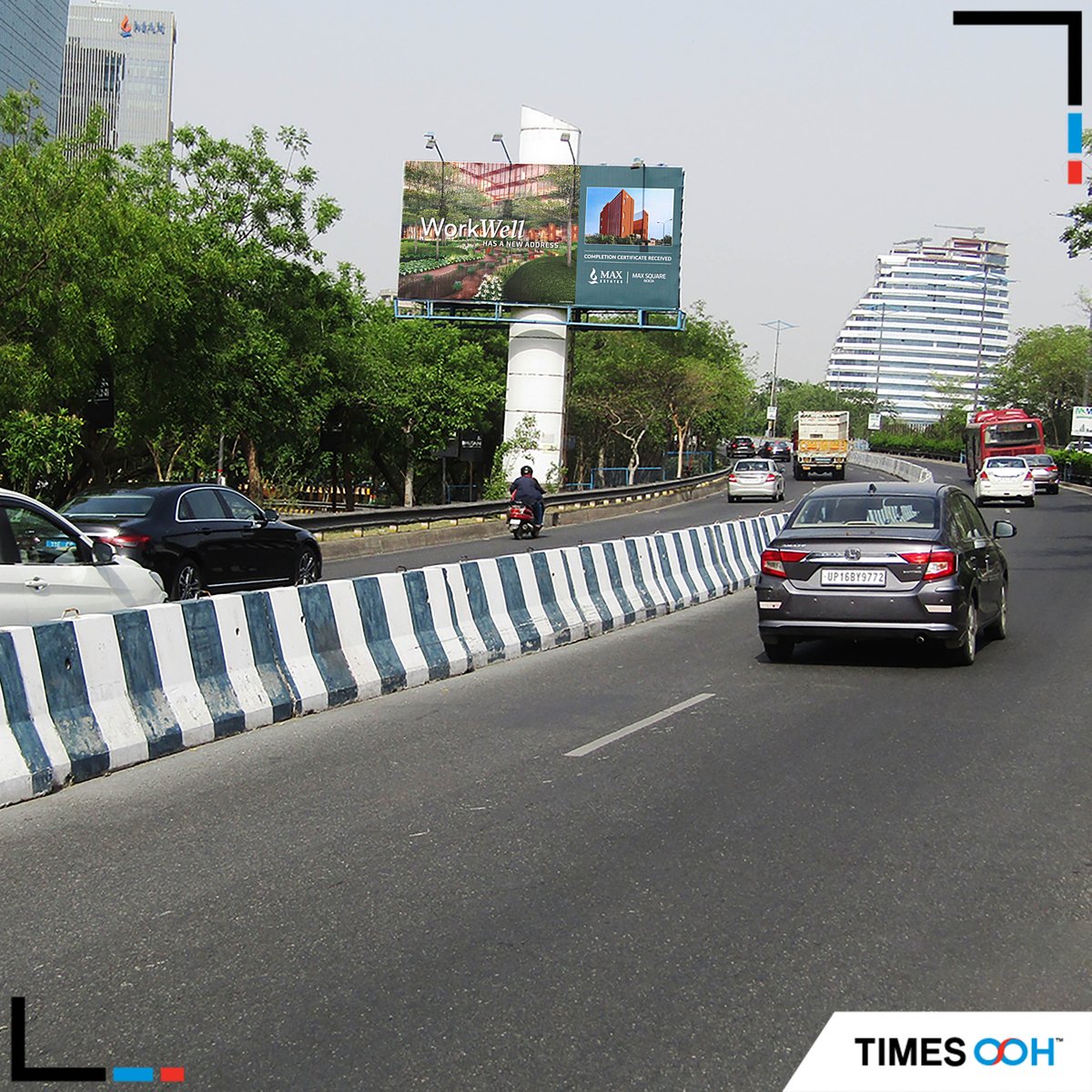 #MaxEstates implements location based strategy to promote new project #WorkWell in #DelhiNCR.

With the presence at DND Flyway, the #realestate giant targets Delhi Noida audience during peak hours.

#MaxGroup #TimesOOH #ooh #noidatollbridge #DNDFlyway #outdooradvertising