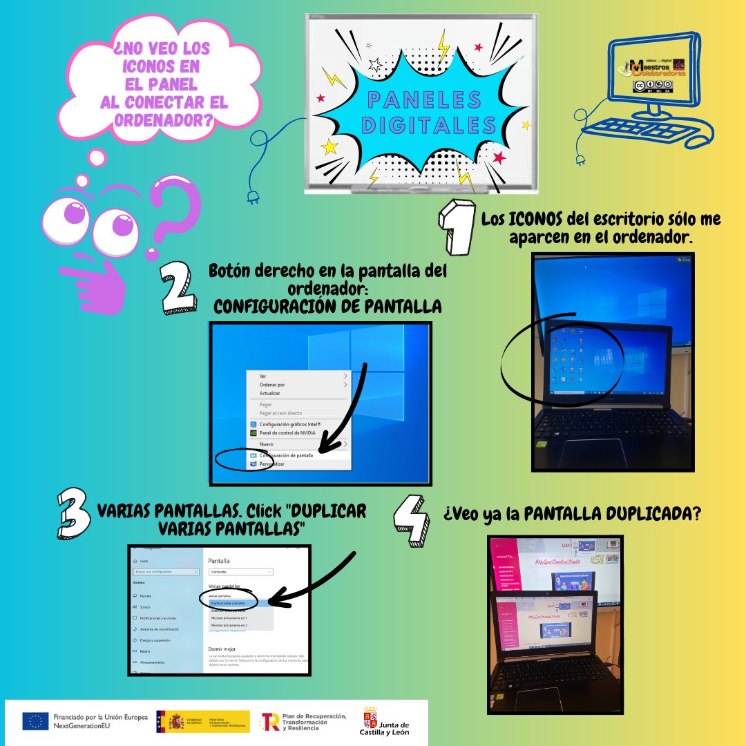 ¿Por qué no consigo ver 👀 los iconos de mi ordenador 💻 cuando lo conecto al panel digital 🖥️ con el cable HDMI?

Easy peasy lemon squeezy 💃

Aquí os dejamos una infografía con la sencilla respuesta 😘