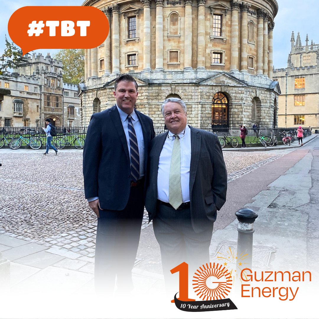 #Throwback to Nov 2019 when Leo Guzman, Founder &amp; Christopher Miller, CEO visited the <a href="/UniofOxford/">University of Oxford</a>. Together the pair provided a unique insight into the transition toward the renewable &amp; distributed energy economy of tomorrow.
#10YearsofGuzmanEnergy #GuzmanEnergyMilestone