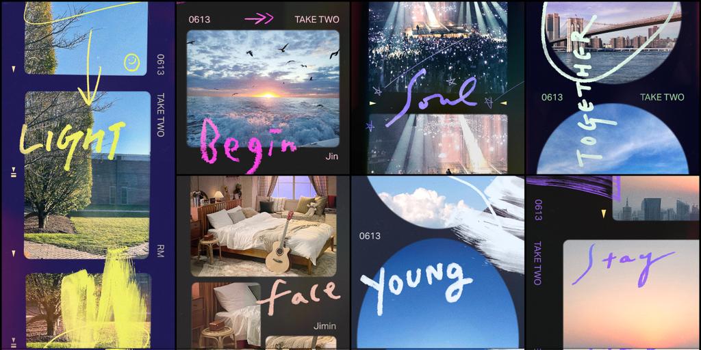 TheWingsOfBE's tweet photo. "Una pieza de 'Take Two' #BTS"
Rm jin suga Jhope
LIGHT - BEGIN - SOUL - TOGETHER
Jimin V Jk
FACE - YOUNG - STAY
#TakeTwo #RM_LIGHT #Jin_BEGIN #SUGA_SOUL #jhope_TOGETHER #Jimin_FACE #V_YOUNG #JungKook_STAY https://t.co/kSN2TkrVaR
