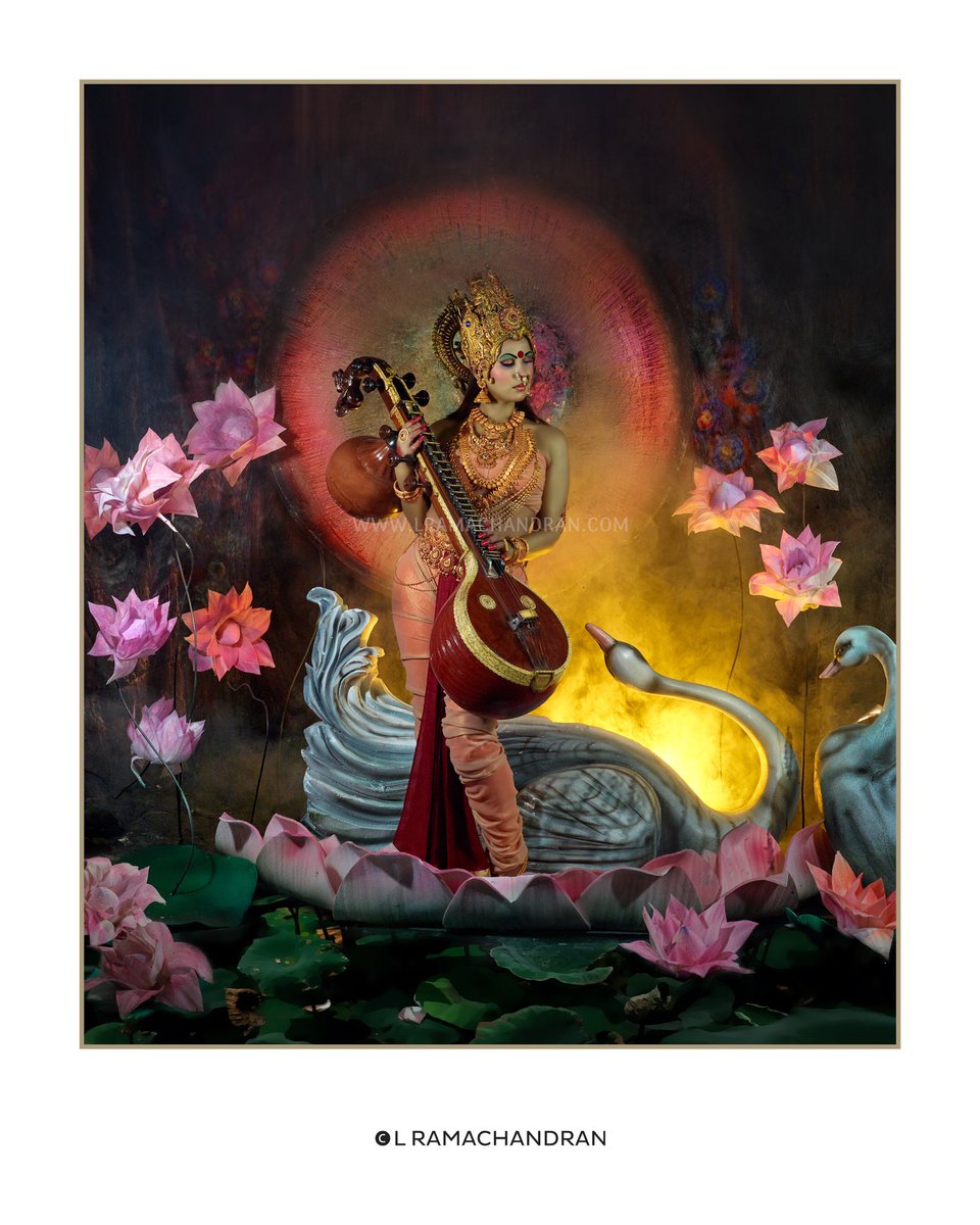 The literal meaning of Saraswati is "the essence of the self," as sara means "essence" and swa means "self" in Sanskrit. In early Hinduism, Saraswati was perceived as a river goddess associated with the Saraswati River.

@namithamarimuthu
#Lramachandran #Mahavidya