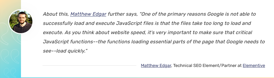 SuppleDigital's tweet image. @MatthewEdgarCO also stresses on optimising the page speed and performance to ensure that all the critical JS functions load quickly.
Read on to know more what he says- supple.com.au/experts-share-…
#JavascriptSEO