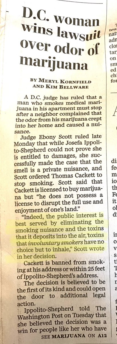 If judge can rule: public interest is best served by eliminating smoking nuisance…that involuntary smokers have no choice but to inhale, why can’t this also apply to #PublicInterest in *involuntary bullet recipients* having no choice but to be #MassShooting victims? #banbullets