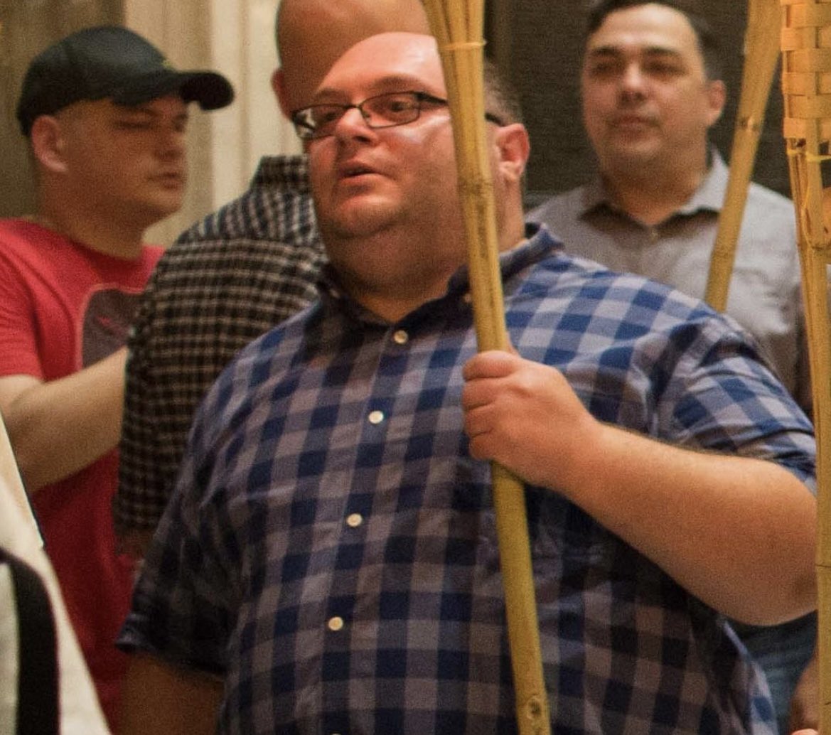 #PlaidPeterUTR carried a torch in the white racist extremist march @UVA on 8/11/17 (possibly with the intent to intimidate). Do you recognize him? Who is he? #UnmaskUTR @JGfortwayne @indystar @ChilliGaz @virginianpilot @nwi @capitalgazette @TribPapers @denverpost @chicagotribune
