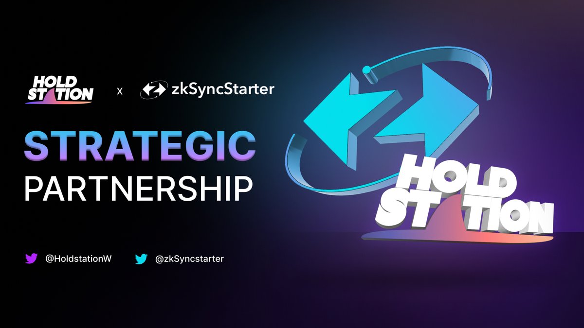 Holdstation - The DeFAI Smart Wallet (@holdstationw) on Twitter photo 📢 #Holdstation x #zkSyncStarter - #Giveaway
🤝 We're thrilled to announce our strategic partnership with <a href="/zkSyncstarter/">zkSync Starter ∎| Private Sale 16 June |</a> - your all-in-one blockchain powerhouse: stake, launchpad, farm, and voting.
To celebrate we are giving away 10 WL spots for 10 lucky winners:
- Follow 📢 #Holdstation x #zkSyncStarter - #Giveaway
🤝 We're thrilled to announce our strategic partnership with <a href="/zkSyncstarter/">zkSync Starter ∎| Private Sale 16 June |</a> - your all-in-one blockchain powerhouse: stake, launchpad, farm, and voting.
To celebrate we are giving away 10 WL spots for 10 lucky winners:
- Follow
