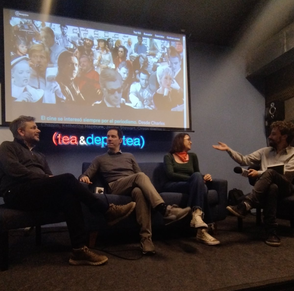 fedebillie's tweet photo. Anoche, en el microcine de TEA y frente a más de 50 asistentes, repasamos junto a @mbarrientos77 el top 10 del ranking, incluyendo CITIZEN KANE, IT HAPPENED ONE NIGHT y ALL THE PRESIDENT'S MEN.

Nos acompañaron @mfmugica y @ezequielboetti en lo que fue una charla muy divertida. https://t.co/MzXv2aYxjN