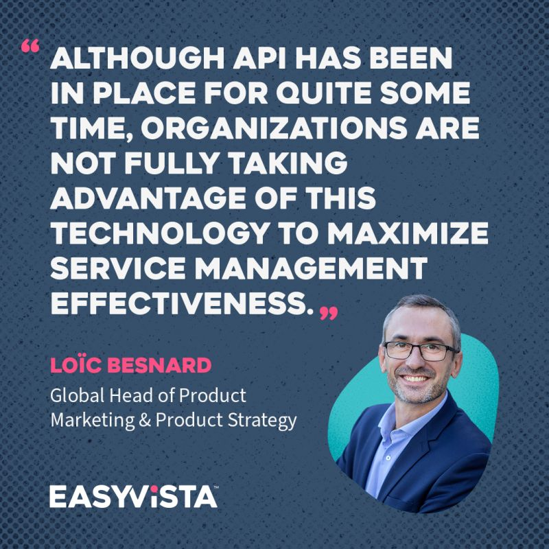 [#Blog 📝 ] 3 ways #APIs can help your organization prevent outages and improve processes:
✅ Track the status of assets
✅ Schedule maintenance
✅ Update asset records

To learn more👉 lnkd.in/gZ4TRa2f

#MakeITEasy #EasyVista #ITSM #ITOM #digitaltransformation