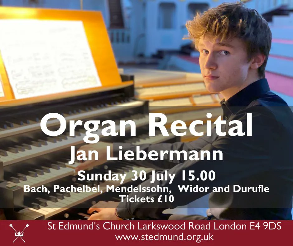 Join us on 30 July for a very special concert of organ music. We're delighted to have such a talented musician with us to perform a range of classical music to suit all tastes #OrganMusic #London