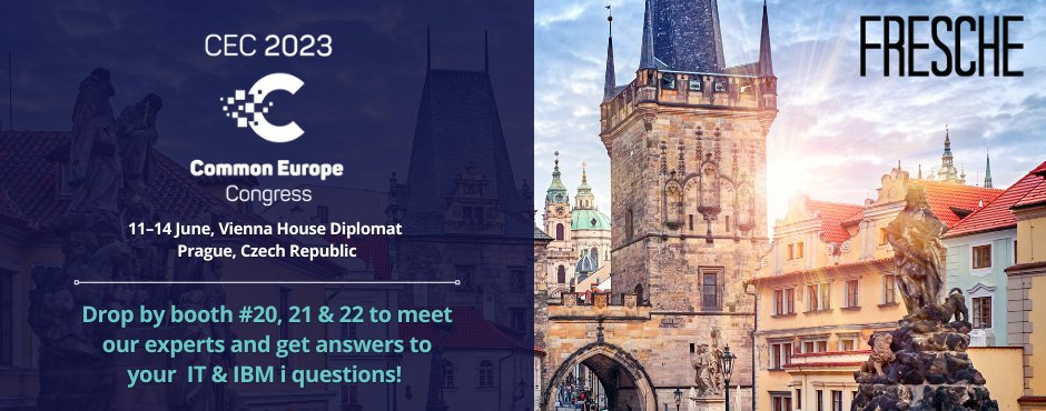 Are you going to #CEC2023 hosted by Common Europe? We look forward to meeting you at Vienna House on Sunday. Don't forget to stop by our booth for some fun surprises and meet with IBM i experts who will have all the answers! 

#IBMi #AS400 #ExpoSzn #COMEUR #IBMiPower