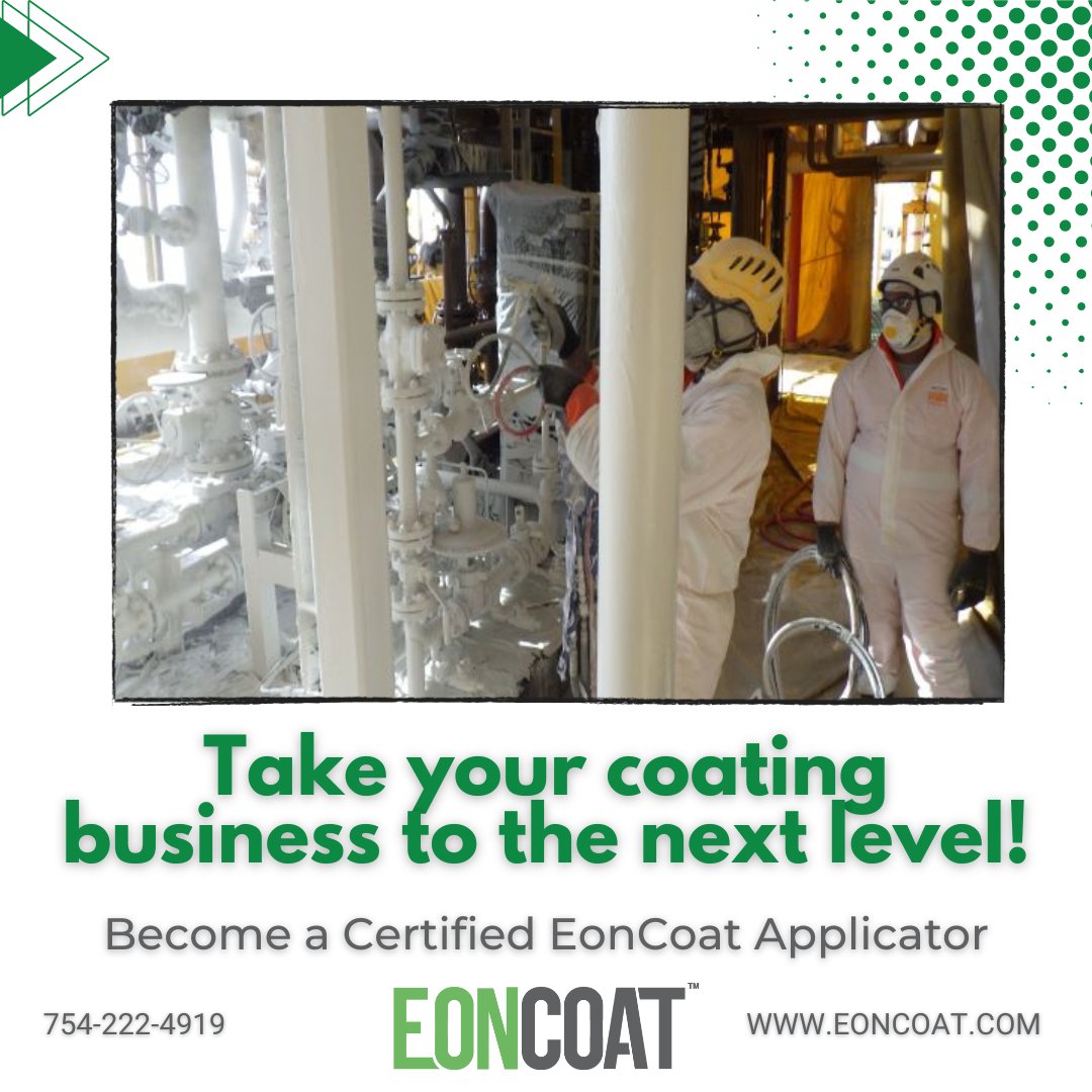 EonCoat's tweet photo. Are you passionate about corrosion prevention and eager to expand your professional opportunities? Look no further than becoming a Certified EonCoat Applicator!

Start the conversation today by clicking the following link: https://t.co/WeEPsZfl7V

#corrosion #paintcontractor https://t.co/bQ6pyMNkpR