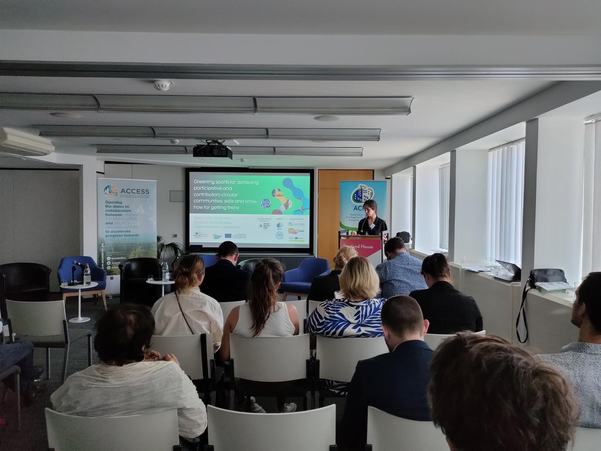 ACRplus's tweet image. 🤩 Closing remarks at the ACR+ and @ZeroWasteScot @EUgreenweek partner event by @evarebmann from @EOCEUOffice

Thanks to @ScotlandEurope for hosting us 👏 The time is now for #sport entities to jump on the journey of sustainability! 💚🏉🤸‍♂️ @GreenSportsEuro