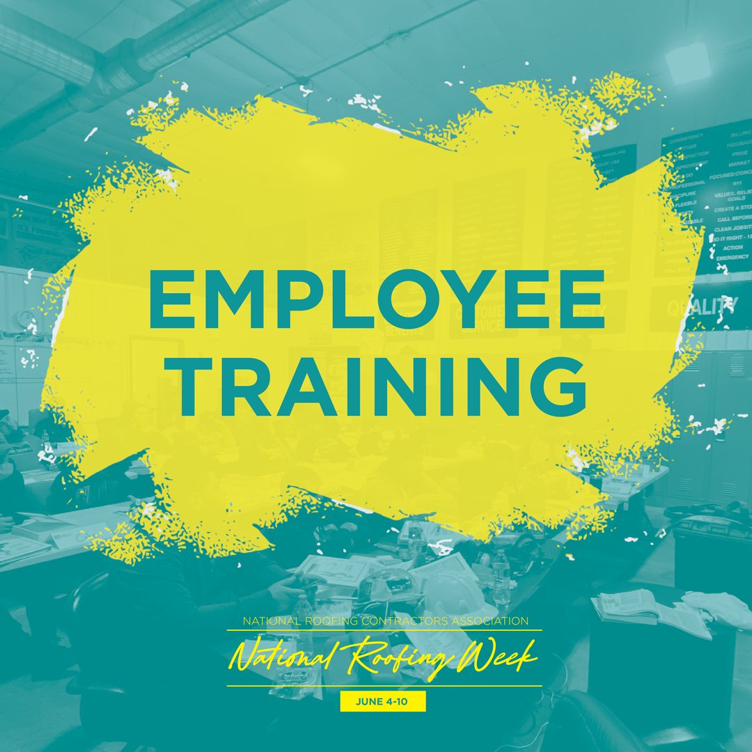 Today’s National Roofing Week theme is employee training! Share photos and videos that demonstrate how you train your workers. Don’t forget to use #NationalRoofingWeek and tag NRCA!