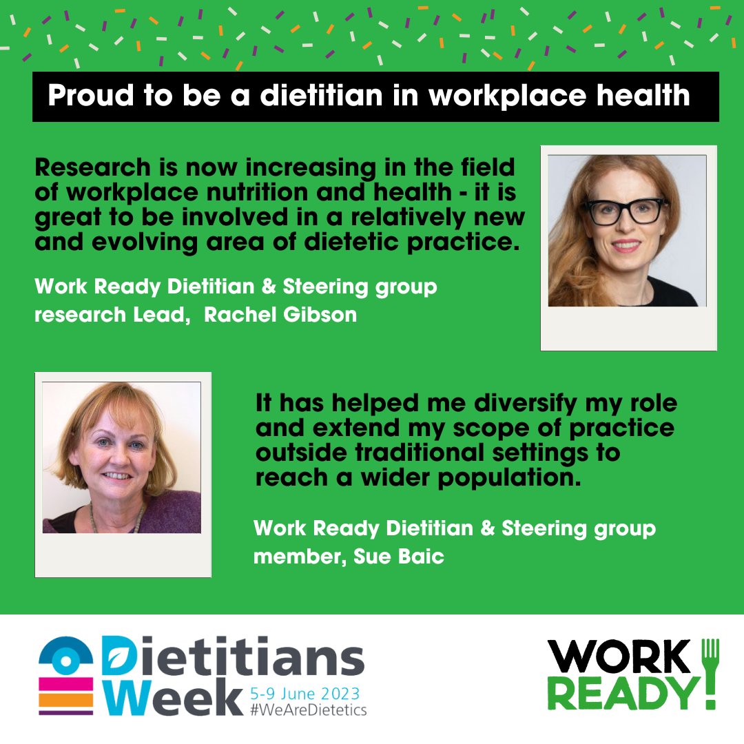 BDAWorkReady's tweet image. We asked our Work Ready dietitians, to tell us why they are proud to work within the workplace health and nutrition sector…
#DW2023 #WeAreDietetics