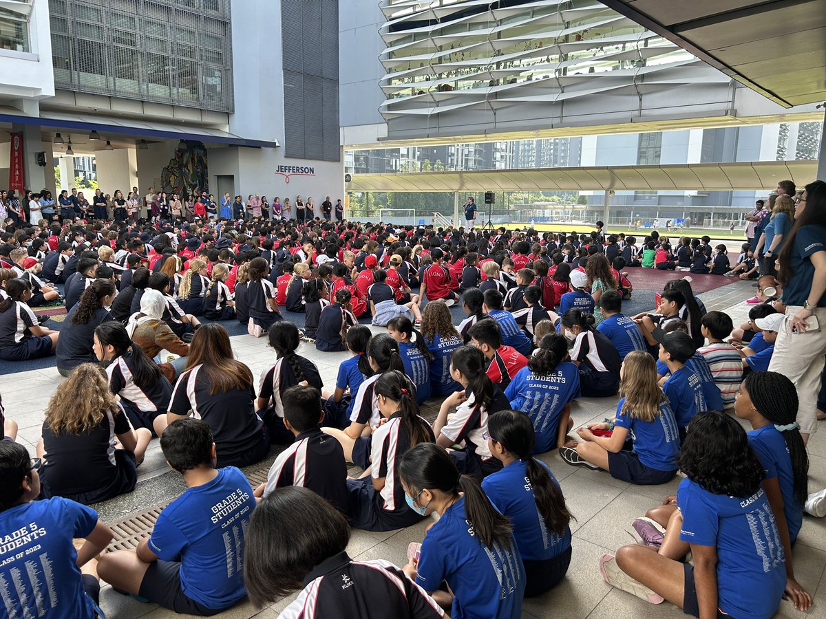 And that’s a wrap for the 22/23 academic year. Finished in style with an outside assembly, a celebration of our leavers and our graduating Grade 5’s. #saisrocks