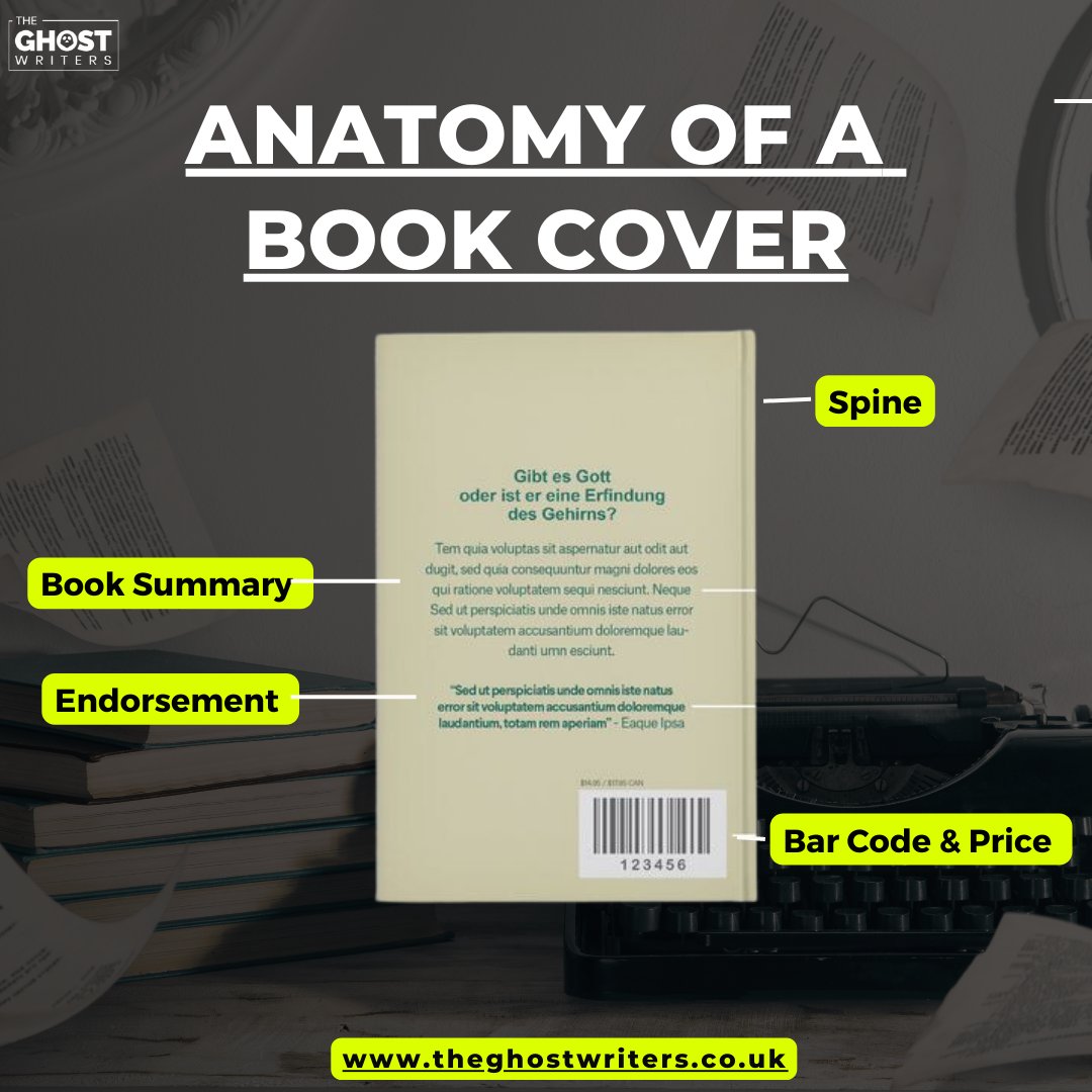 Unveiling the Anatomy of a Captivating Book Cover! 
Get in touch with us today and let your book shine!
Website: theghostwriters.co.uk

#TheGhostWritersUK #BookCoverDesign #AnatomyOfABookCover #BookCoverInspiration #BookMarketing #AuthorResources #BookPromotion #BookDesign