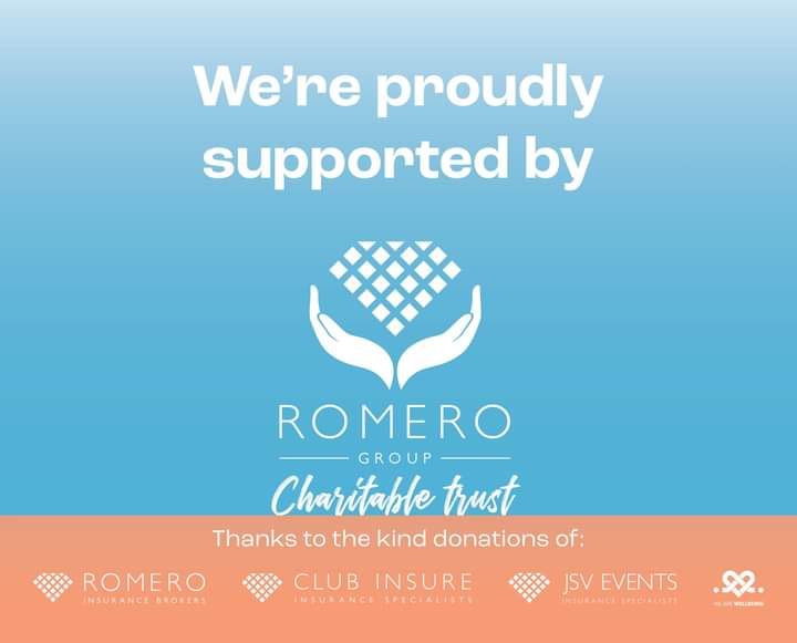 We’re pleased to announce that our free summer camps are being supported by the Romero Group Charitable Trust, thanks to donations provided by Club
Insure, Romero, JSV Events &amp; We Are Wellbeing. 
Thanks for your grant which will make a big difference for our club.