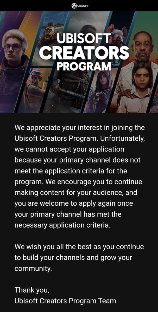 I think it will always be an uphill struggle with <a href="/Ubisoft/">Ubisoft</a> getting true #GhostRecon content creators into the creator program. Looking at Breakpoint for example, those that don't meet these requirements were the ones who stuck around...