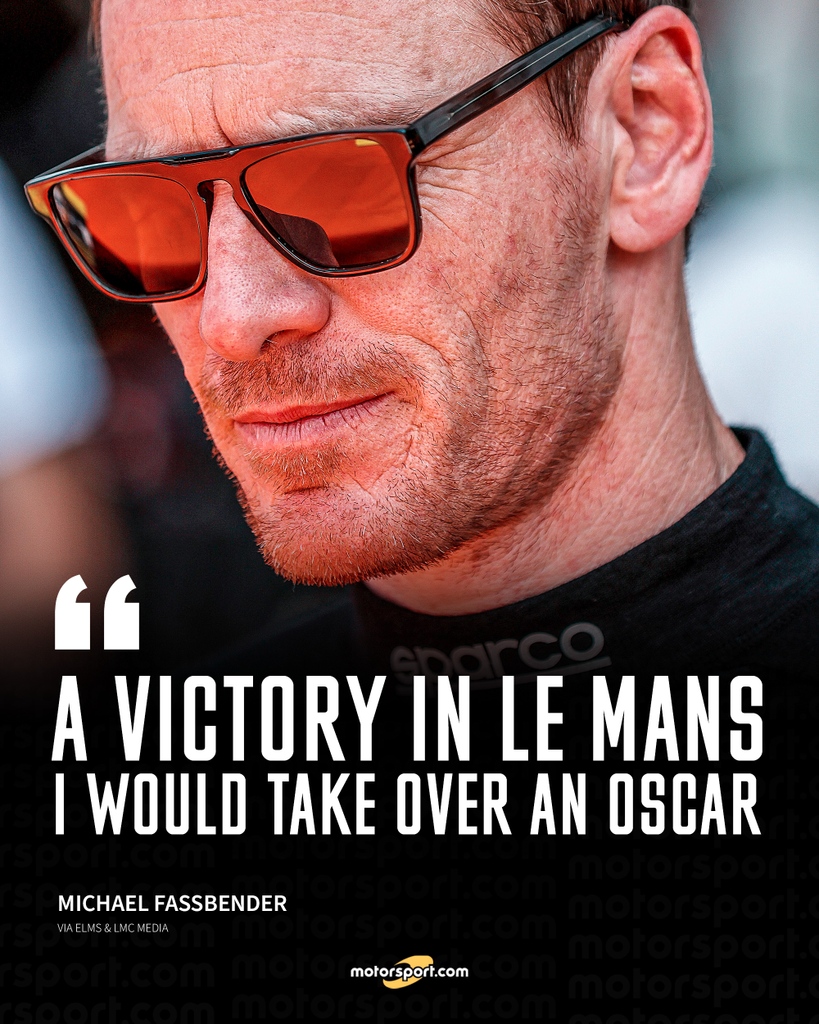 Motorsport's tweet photo. Michael Fassbender says he would rather win Le Mans than an Oscar 🏎🏆

The actor has been racing in the European Le Mans Series since 2020, and completed last year's 24 Hours of Le Mans for Proton Racing. This weekend, he is racing again for the same team. https://t.co/cTsFVP6f3k