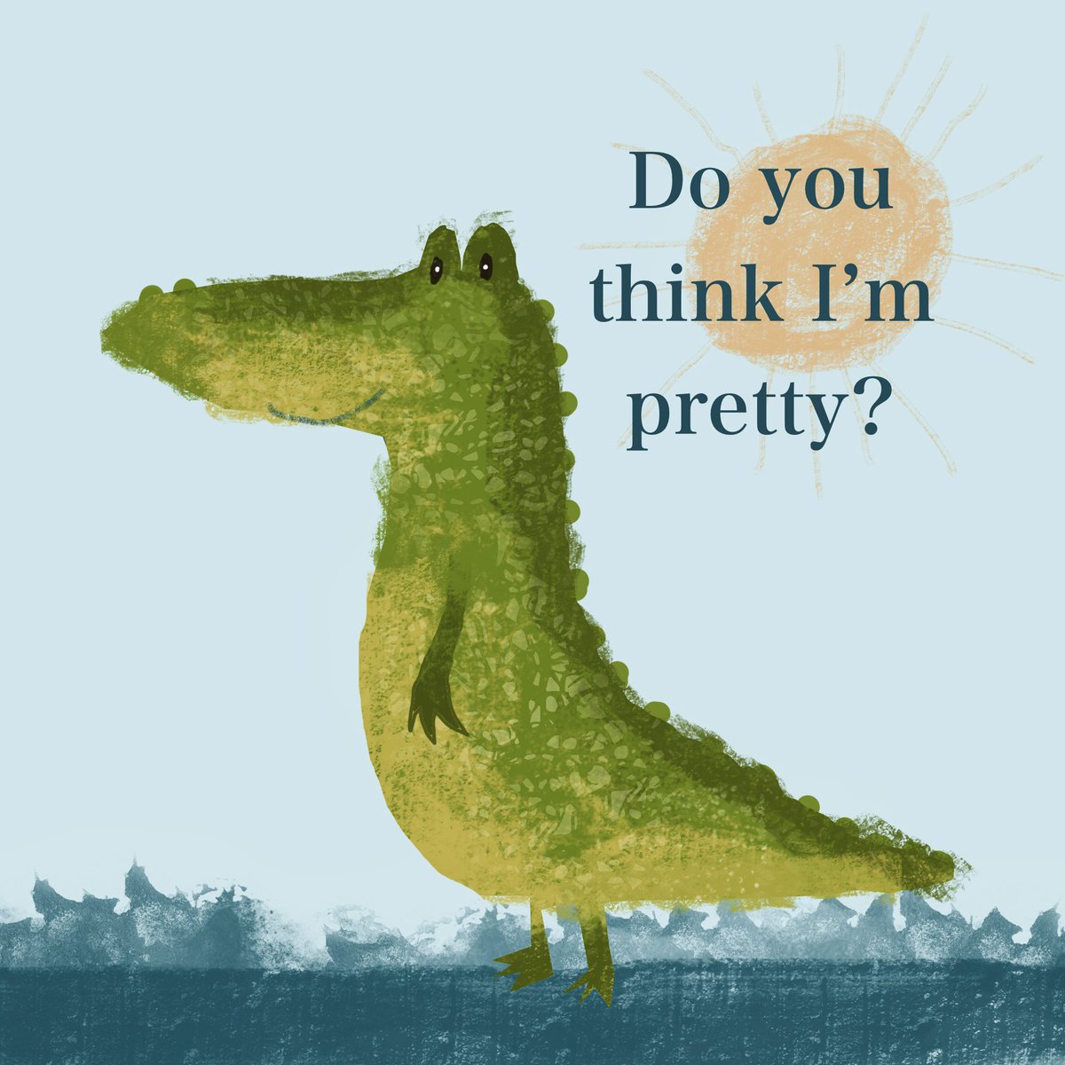 Alligator having a low self esteem day. #kidlitart #childrensbooks