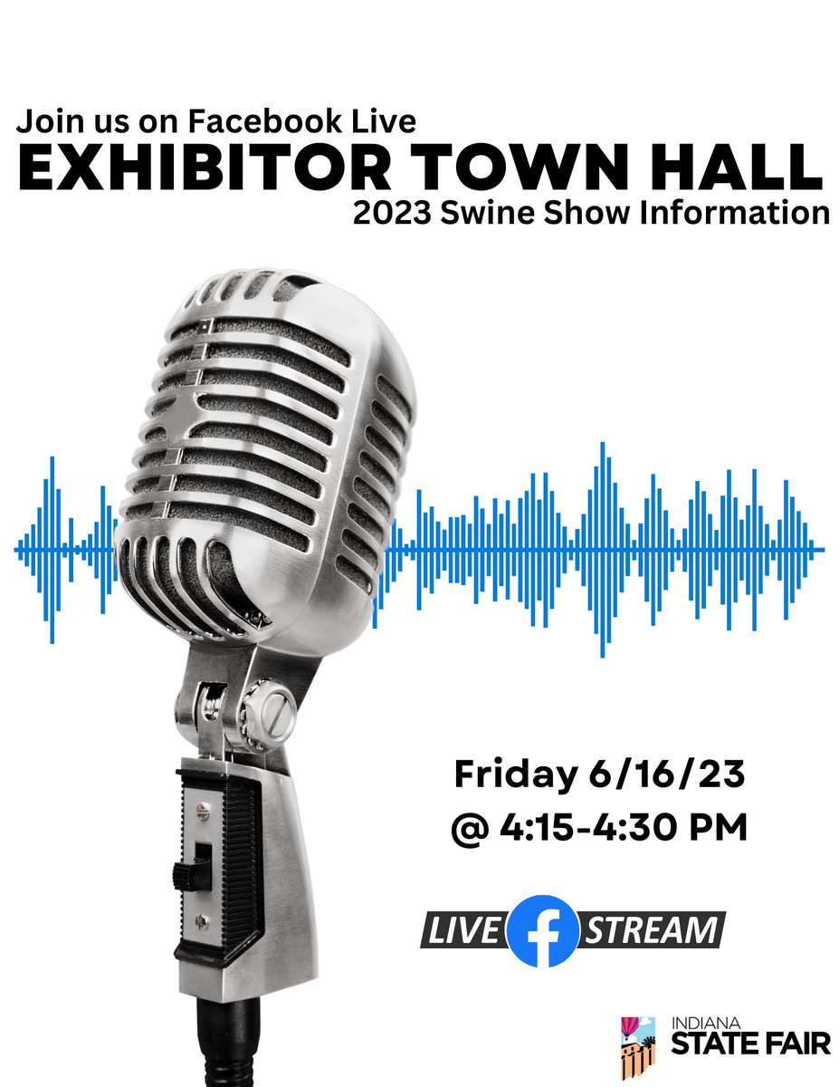 SAVE THE DATE! Please join us next Friday (June 16) where we'll discuss this year's SWINE SHOWS, and yes, we will be taking questions during the live stream 📣 See you there!