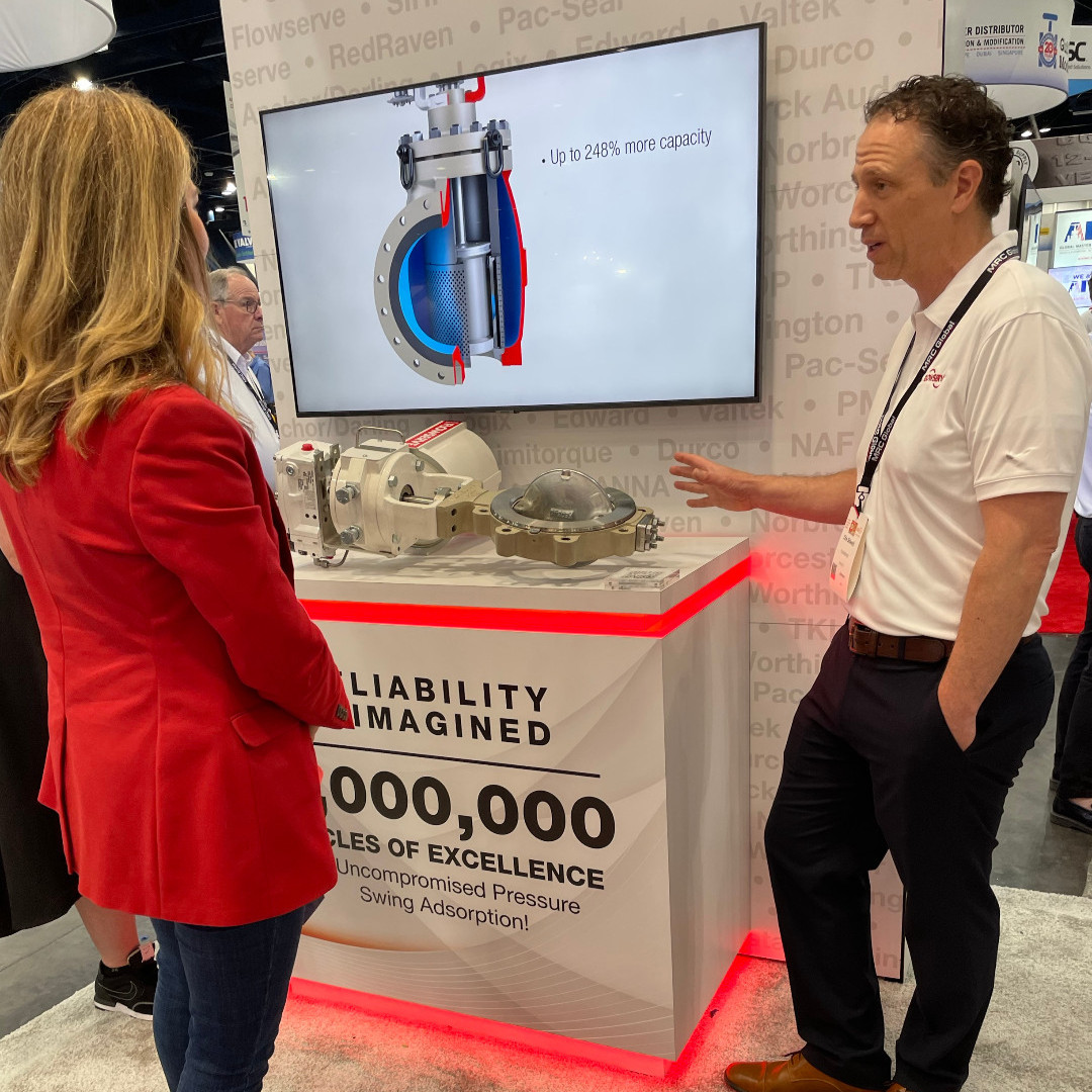 Flowserve's tweet photo. Our Valtek Valdisk High-Performance Butterfly Valve  recently completed 1,000,000 cycles of rigorous testing and has been licensor-approved for PSA (Pressure Swing Adsorption). See it this week at #ValveWorld.

#PressureSwingAdsorption #Valtek #Valdisk #ButterflyValve https://t.co/QKSSsTX7kt