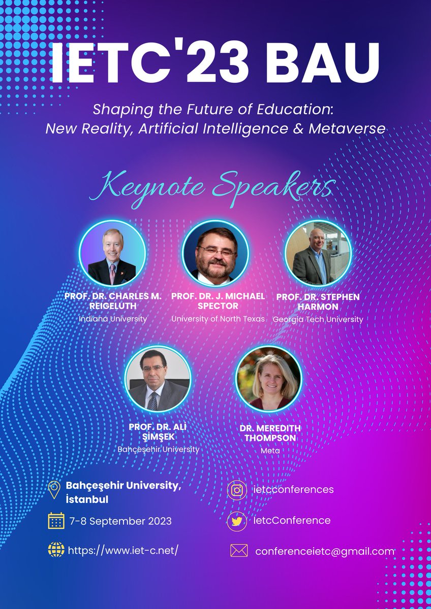 🌐 At IETC2023, we'll explore how the latest advancements in technology are transforming the world of education. 🌟 Don't miss out on this exciting opportunity to connect with educators, researchers, and industry leaders from around the world.