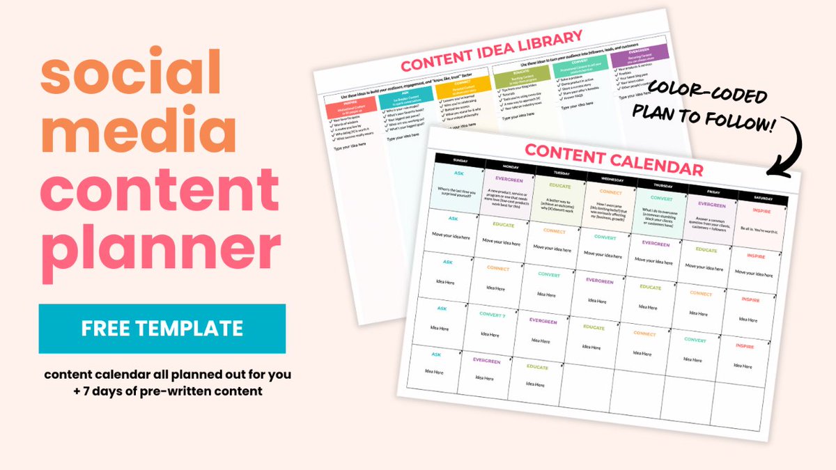 Struggling with social media content? 😩 Our FREE Content Planner Template makes it easy to capture and categorize your ideas and plug them into a pre-planned calendar. Elevate your social media game with confidence! Download now: i.mtr.cool/dwrnejwpnv #contentplanning